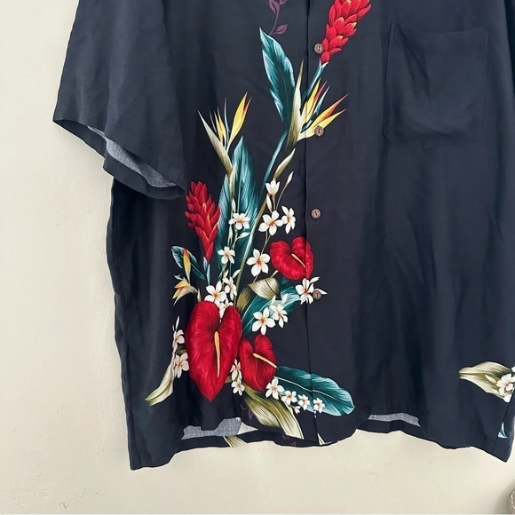 Two Palms Aloha Hawaiian Floral Rayon Shirt 2XL - Picture 2 of 9
